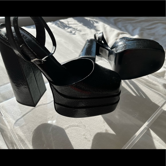 Black ASOS Pluto platform heeled shoes - Picture 3 of 4